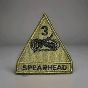 Military 3rd ARMORED Division Patch US Army Spearhead Subdued INV9970 Embroidery